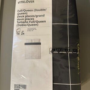 Ikea Bedding - Full/Queen - Grid Pattern